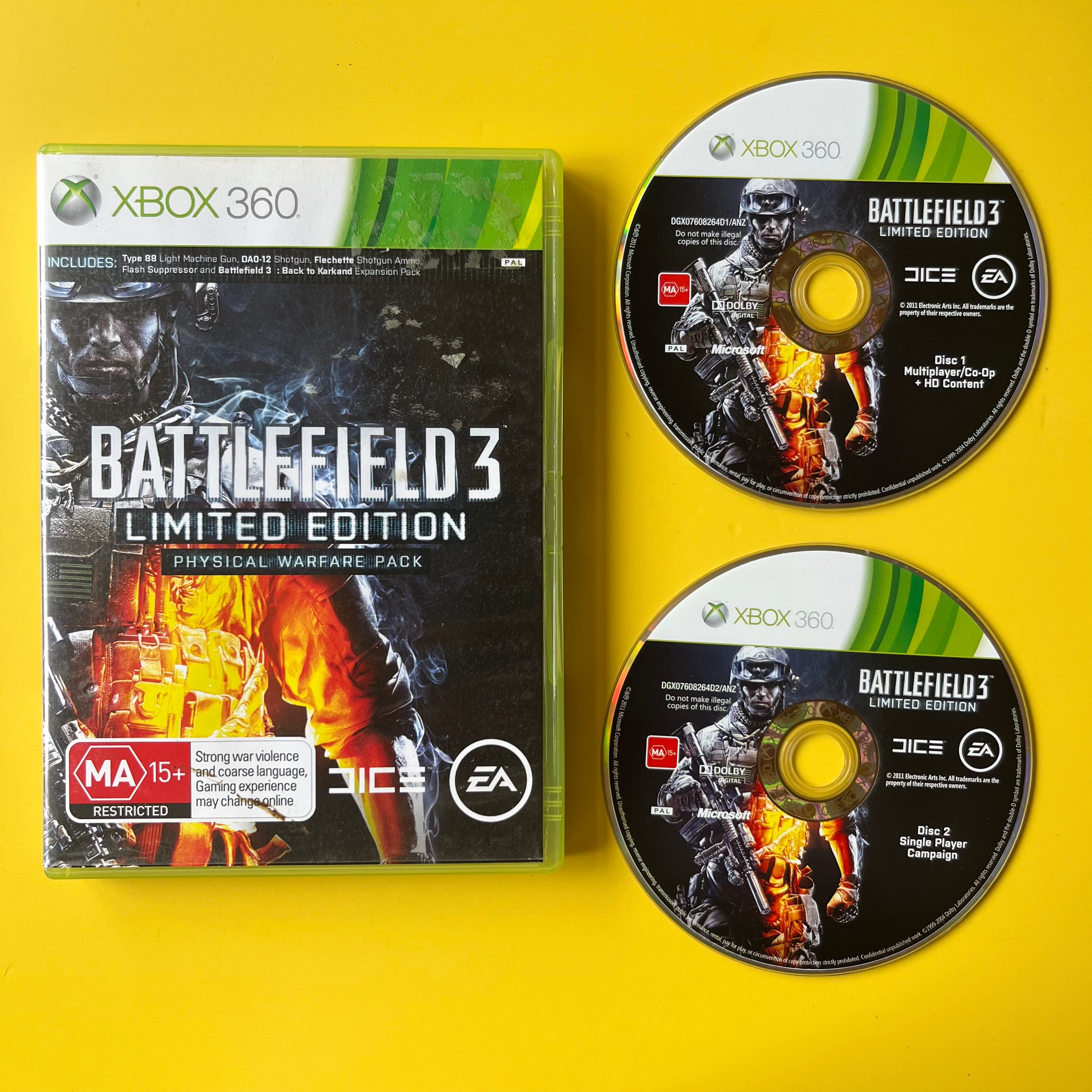 Xbox 360 - Battlefield 3 - Limited Edition - Physical Warfare Pack