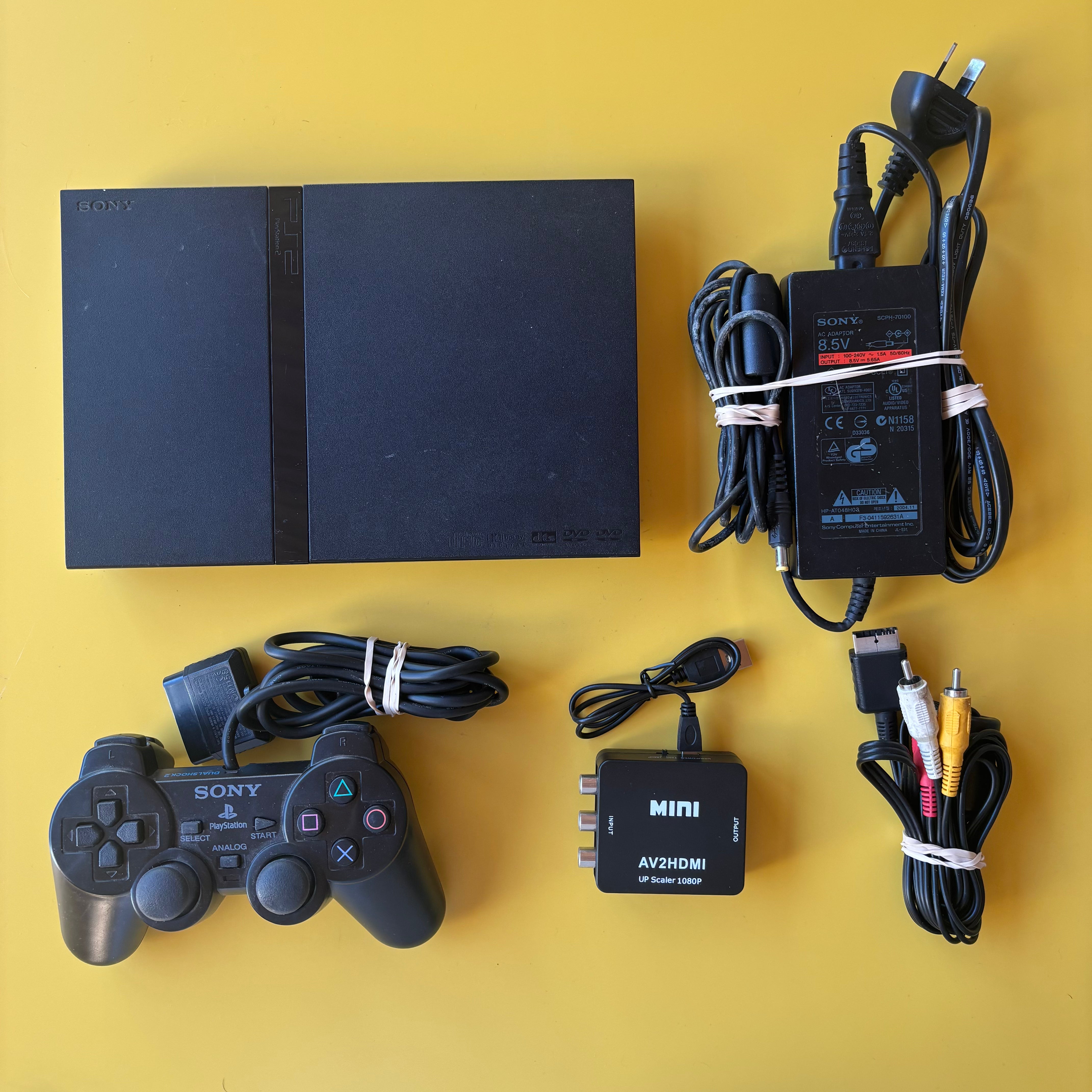 PS2 - Console Slim + HDMI Converter